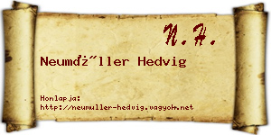 Neumüller Hedvig névjegykártya
